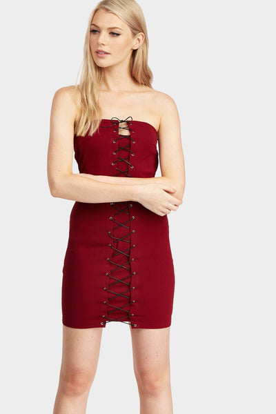 A17W-1300007285-BDY-6-lace-up-front-boob-tube-dress-burgundy-jl3341