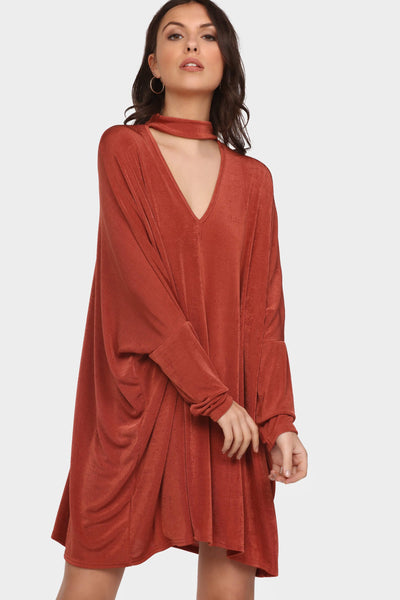 S17W-1000000352-TTA-6-v-neck-tunic-with-choker-mid-orange-jl0140