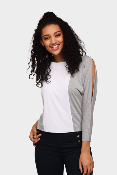 S17W-1000001785-GRL-6-split-sleeve-colour-block-top-mid-grey-jl0715