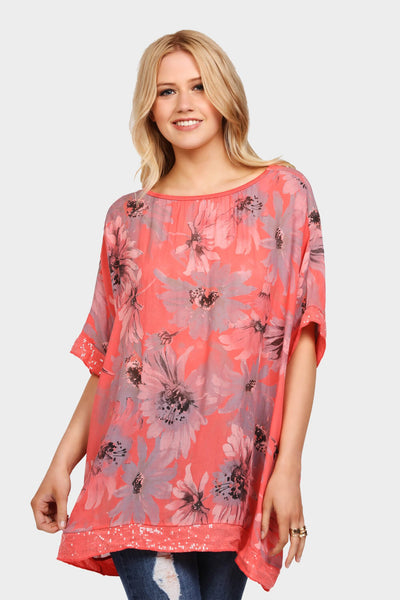 S17W-1000003968-CAL-OS-floral-print-oversized-sequin-top
-coral-jl1739