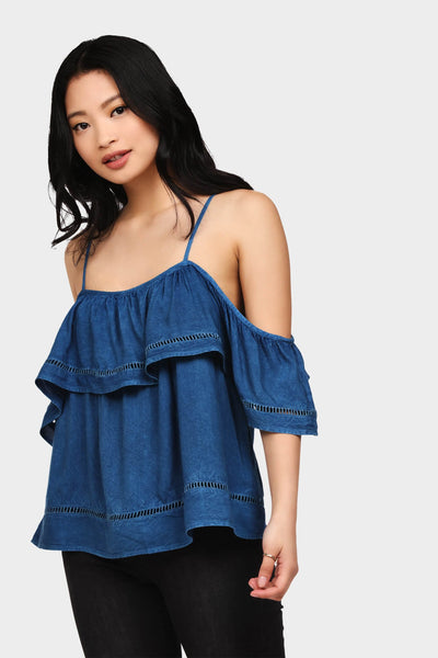 S17W-1000004006-DUE-S-dark-blue-bardot-frill-top-mid-blue-jl1795