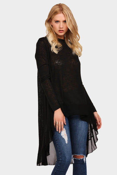 S17W-1000004112-BCK-XS-chiffon-split-top-black-jl1869