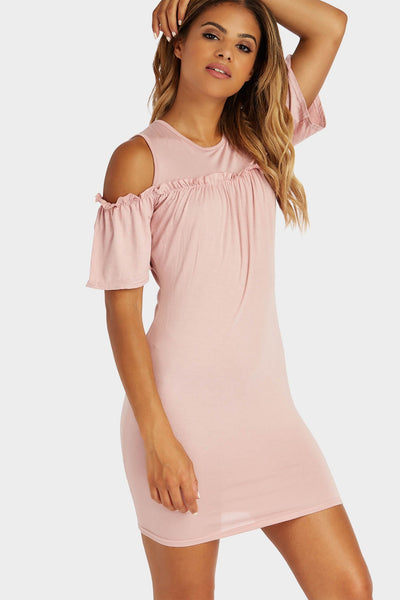 S17W-1300002017-DNK-6-frill-bust-cold-shoulder-dress-light-pink-jl0776