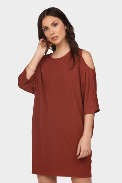 S17W-1300002057-CUT-6-cold-shoulder-tunic-dress-mid-brown-jl0794