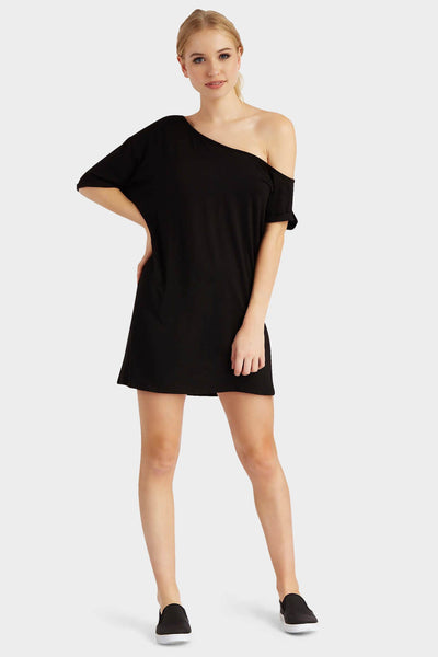 S17W-1300002393-BCK-6-off-shoulder-t-shirt-dress
-black-jl0921