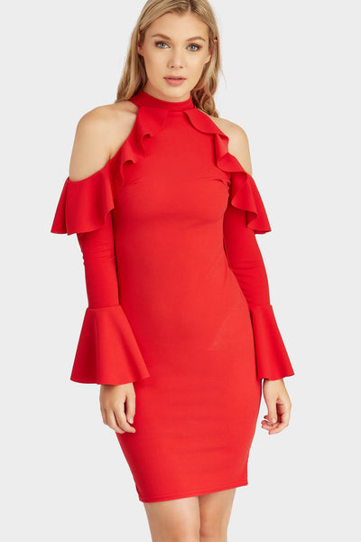 S17W-1300006977-RED-6-cut-out-shoulder-frill-dress-mid-red-jl3198