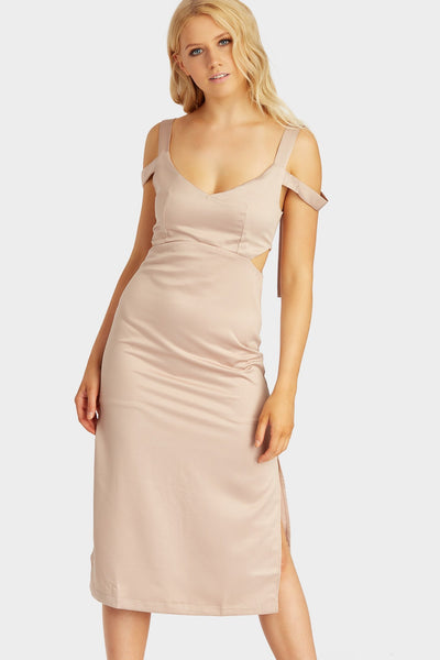 S17W-1300009310-RSE-S/M-cold-shoulder-cut-out-side-midi-dress-mid-pink-jl4200