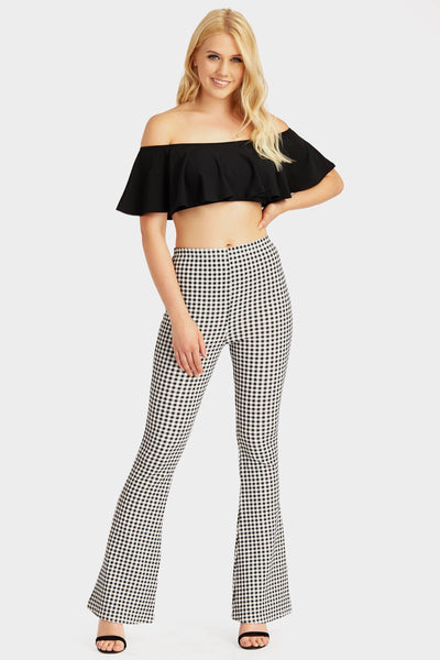 S17W-4100008965-BCK-6-gingham-fit-&-flared-trousers-black-jl3997