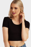 Black Basic Crop Top