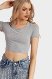 Greymarl Basic Crop Top