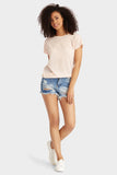 Pink Crew Neck Hi-Lo Top