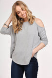 Greymarl Basic Cold Shoulder Top