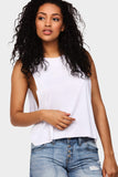 White Drop Arm Basic Vest Top