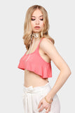 Coral Cami Crop Top