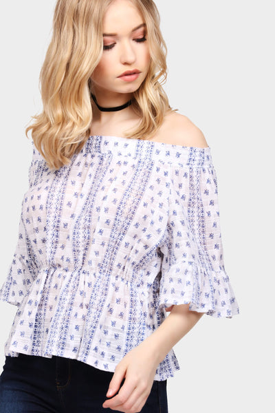 S17W-1000003060-BUE-S/M-printed-off-shoulder-gypsy-top-mid-blue-jl1244