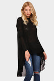 Black Chiffon Split Top