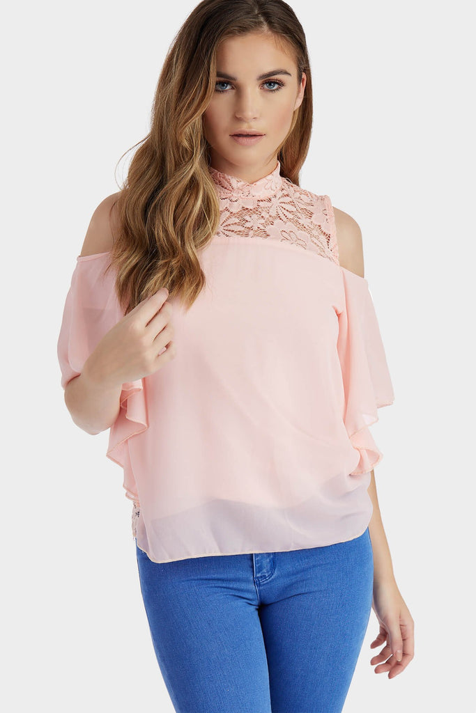 S17W-1000004939-RSE-OS-high-neck-lace-cold-shoulder-top-mid-pink-jl2344