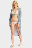 Denim Blue Burnout Duster Coat