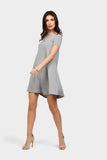 Greymarl Cap Sleeve Swing Mini Dress