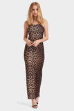 Multi Animal Print Strappy Back Maxi Dress