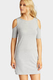 Greymarl Cold Shoulder Shift Dress