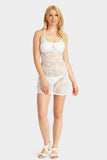Ivory Crotchet Bustier Bodycon Dress