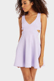 Lilac Cut Out Skater Dress