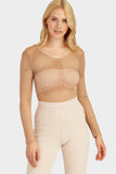 Nude Jumbo Fishnet Bodysuit