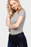 Greymarl Short Sleeve Basic Bodysuit