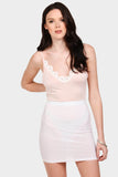Nude Lace Trim Strappy Bodysuit
