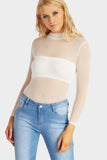 Cream Mesh Bodysuit