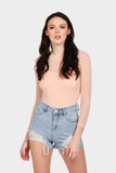 Nude Mesh Turtle Neck Body