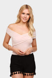 Nude Bardot Cross Over Bodysuit