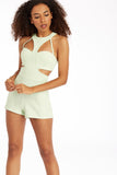 Mint Strappy Bustier Playsuit