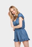 Denim Blue Frill Bottom Playsuit