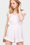Cream Frill Bottom Playsuit