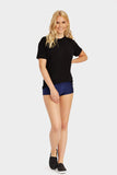 Navy Disco High Waist Short