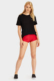 Red Disco High Waist Short