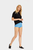 Wedgewood Blue Plain High Waist Short