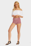 Red Stripe Elastic Hot Pant