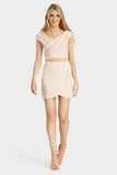Blush Wrap Front Mini Skirt