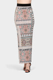 Multi Printed Maxi Skirt