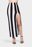 Black/White Stripe Maxi Skirt
