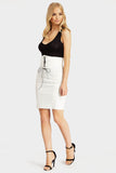 Cream High Waisted Bodice Skirt