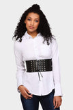Black Studded Waist Belt