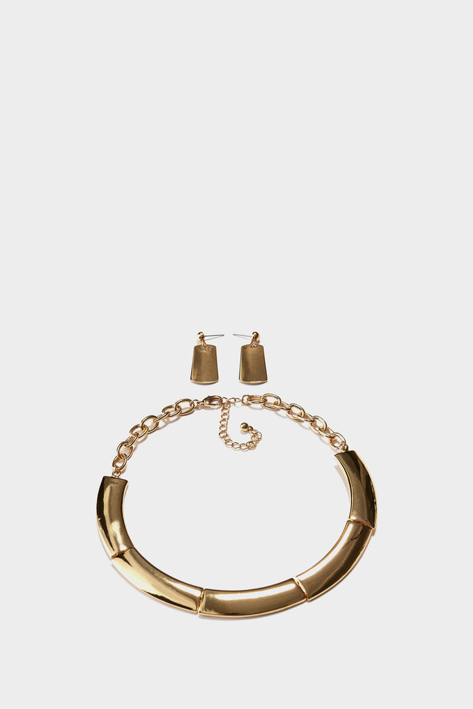 S17W-2600004706-GLD-OS-metal-collar-chain-necklace-and-earring-set-gold-jl2212