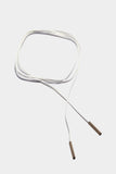 White/Gold Long Tie Necklace