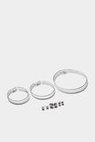 Silver Diamond Cut Hoop And Stud Earring Set