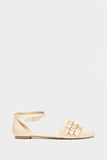 Nude Frill Front Court Sandal
