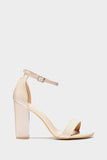 Nude Block Heel Strappy Sandal